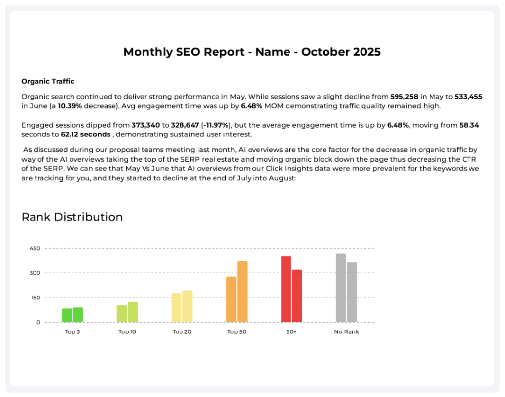 SEO Report Sharing via PDF or Link